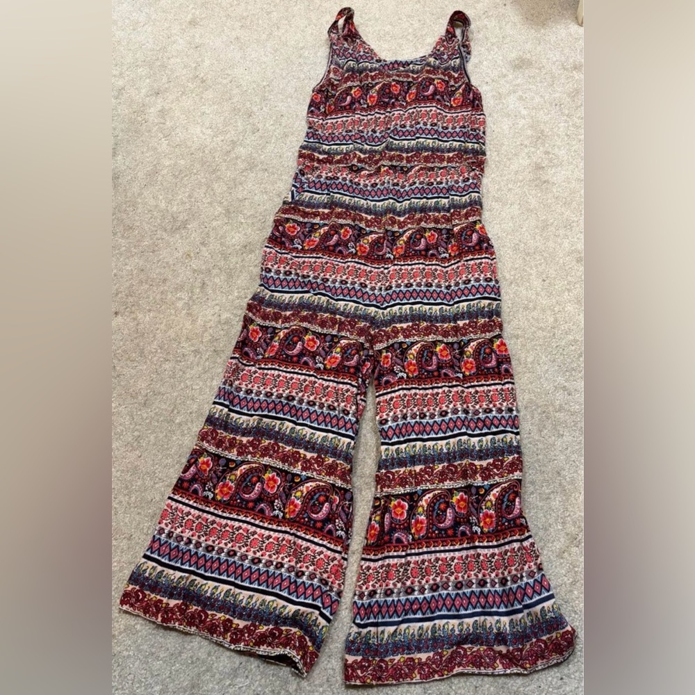 Flare patterned jumpsuit